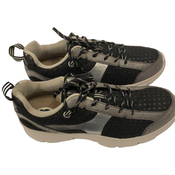 Dr. Comfort Chris 77810 Sneakers/Shoes~Men\'s 10.5 W Wide~Black/Gray NEW!
